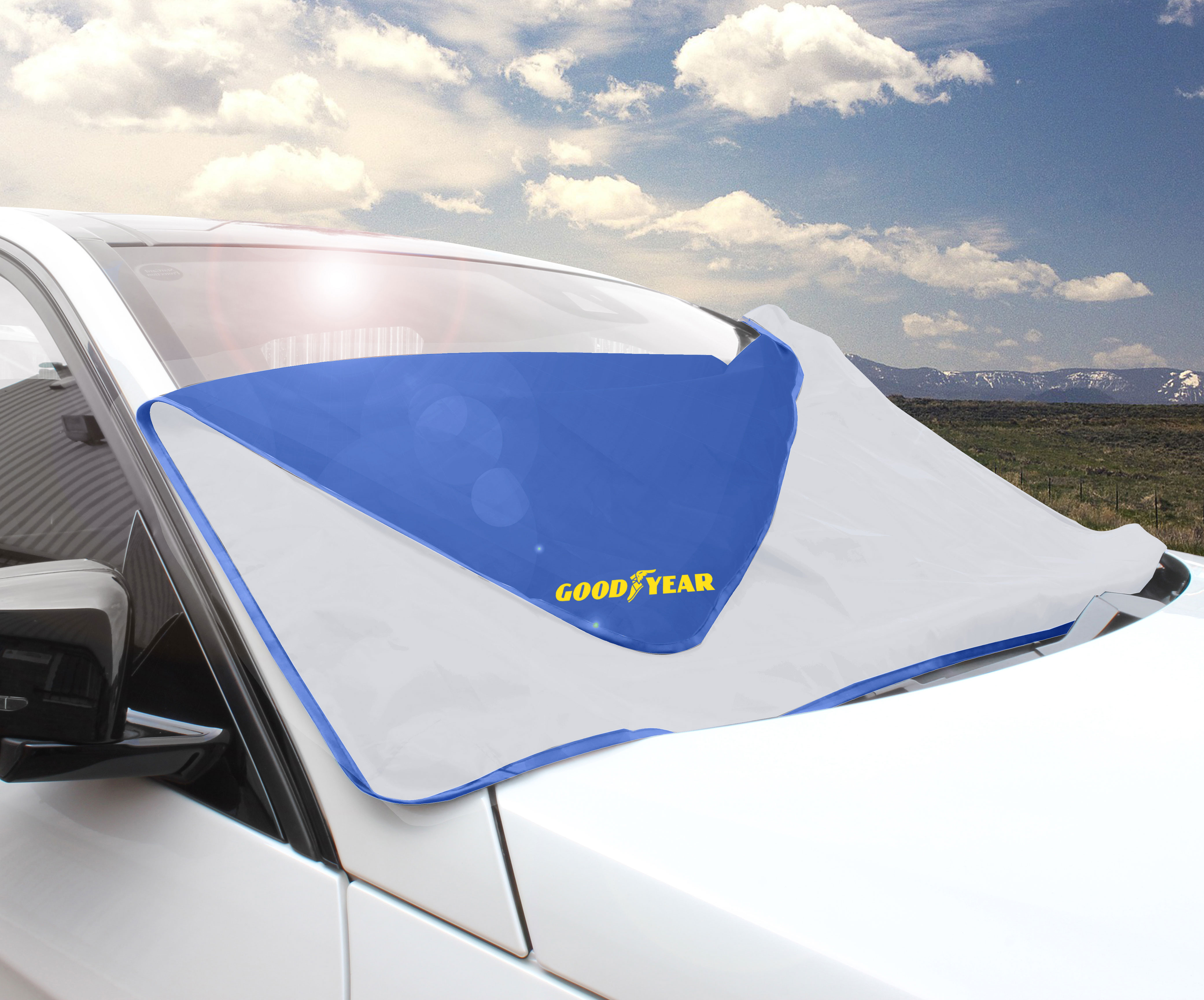 Goodyear Magnetic Car Windscreen Cover Ice Frost Shield Snow Dust