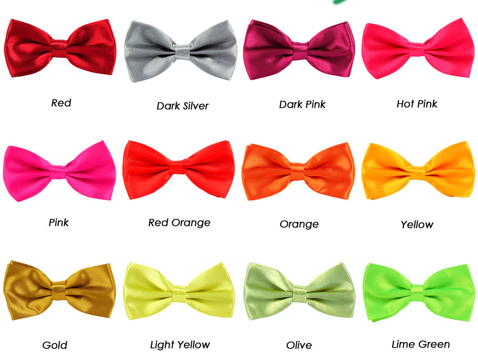 MENS SATIN SILK FEEL BOWTIE SOLID PLAIN COLOUR WEDDING PARTY HANDKERCHIEF BOWTIE
