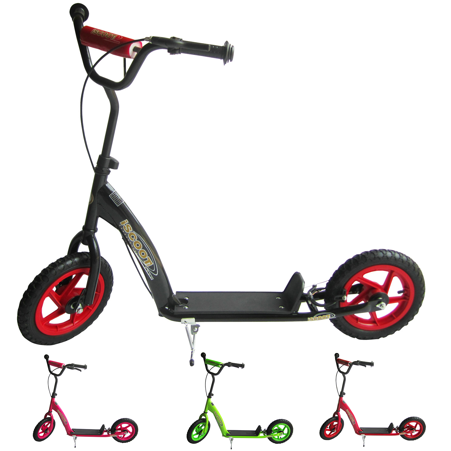 Iscoot Push Stunt Scooter With Jumbo Bmx Wheels Foot Bike Bicycle Cycle