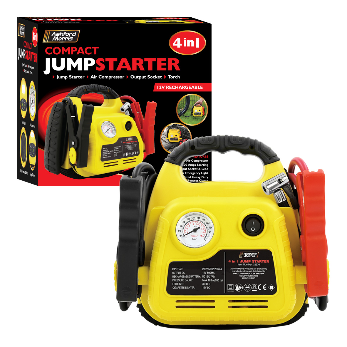 best portable car battery jump starter with air compressor