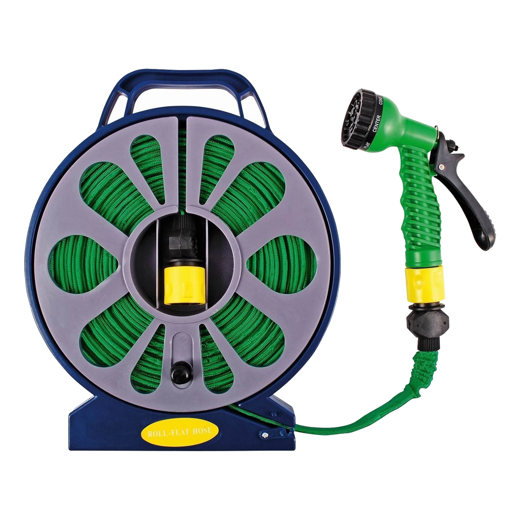 new-garden-50ft-flat-hose-pipe-spray-gun-nozzle-with-stand-hobby