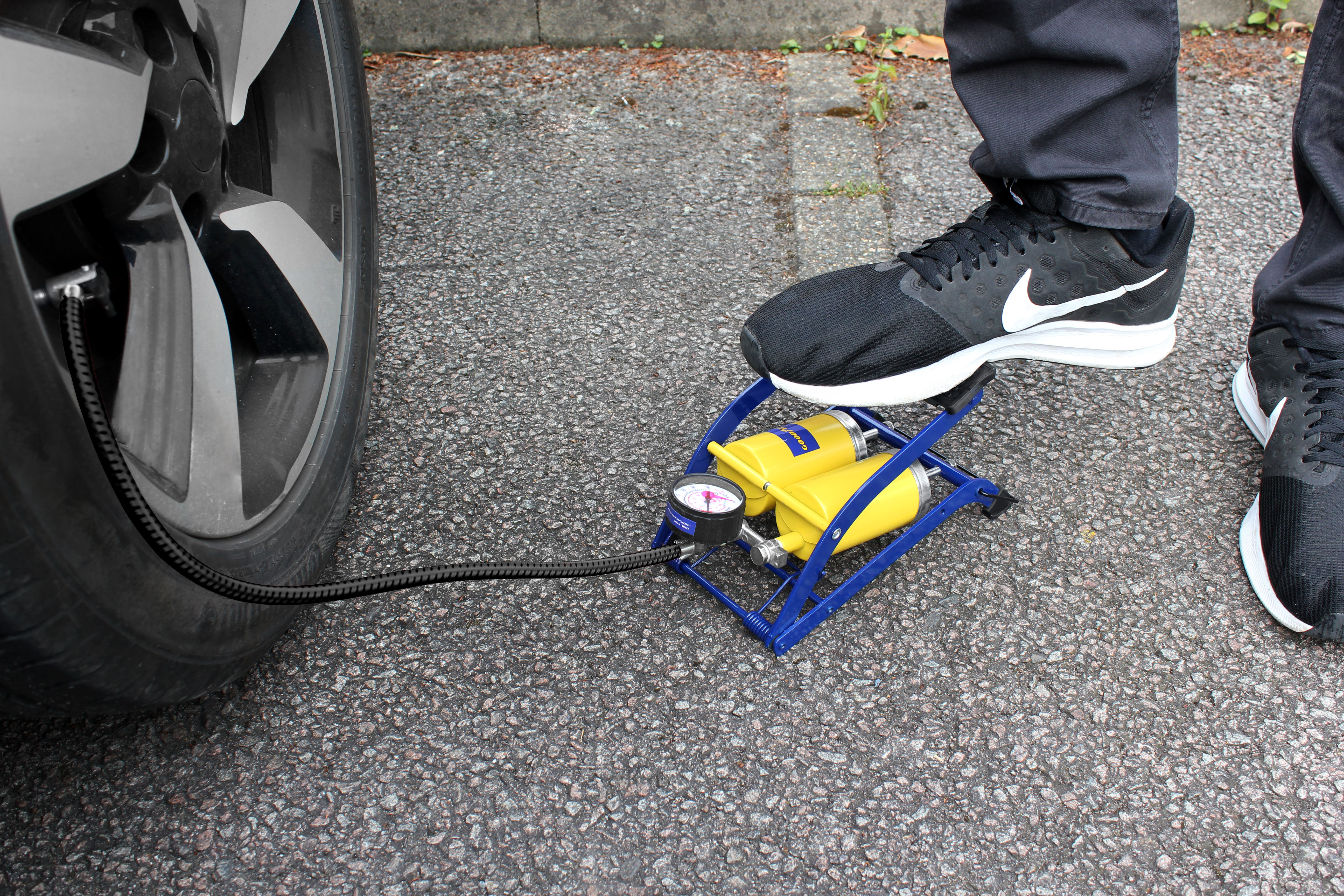 car tyre air foot pump