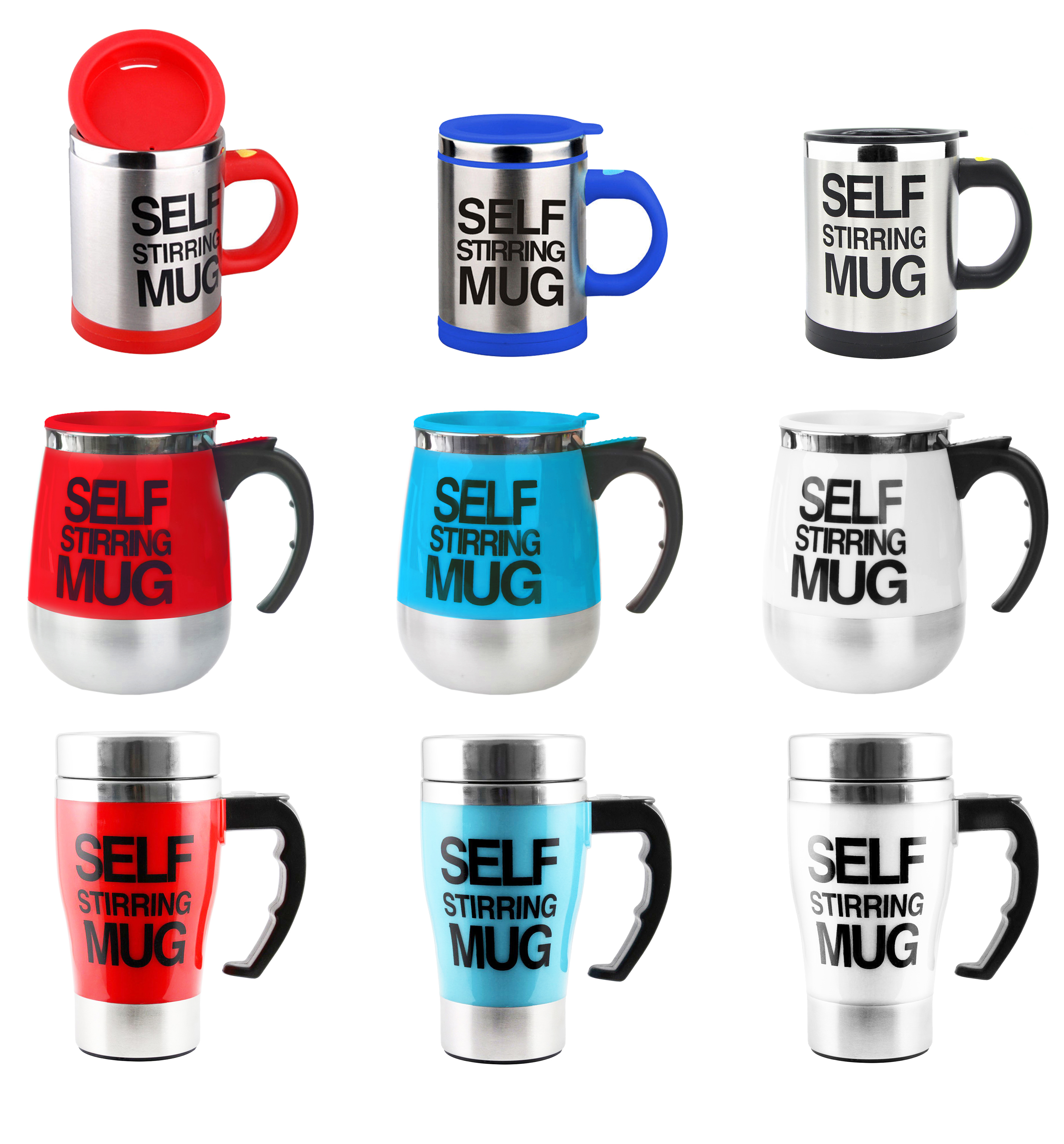 Self Stirring Mug Cup Lazy Auto Self Work Office Desk Car Gift Stir Tea 