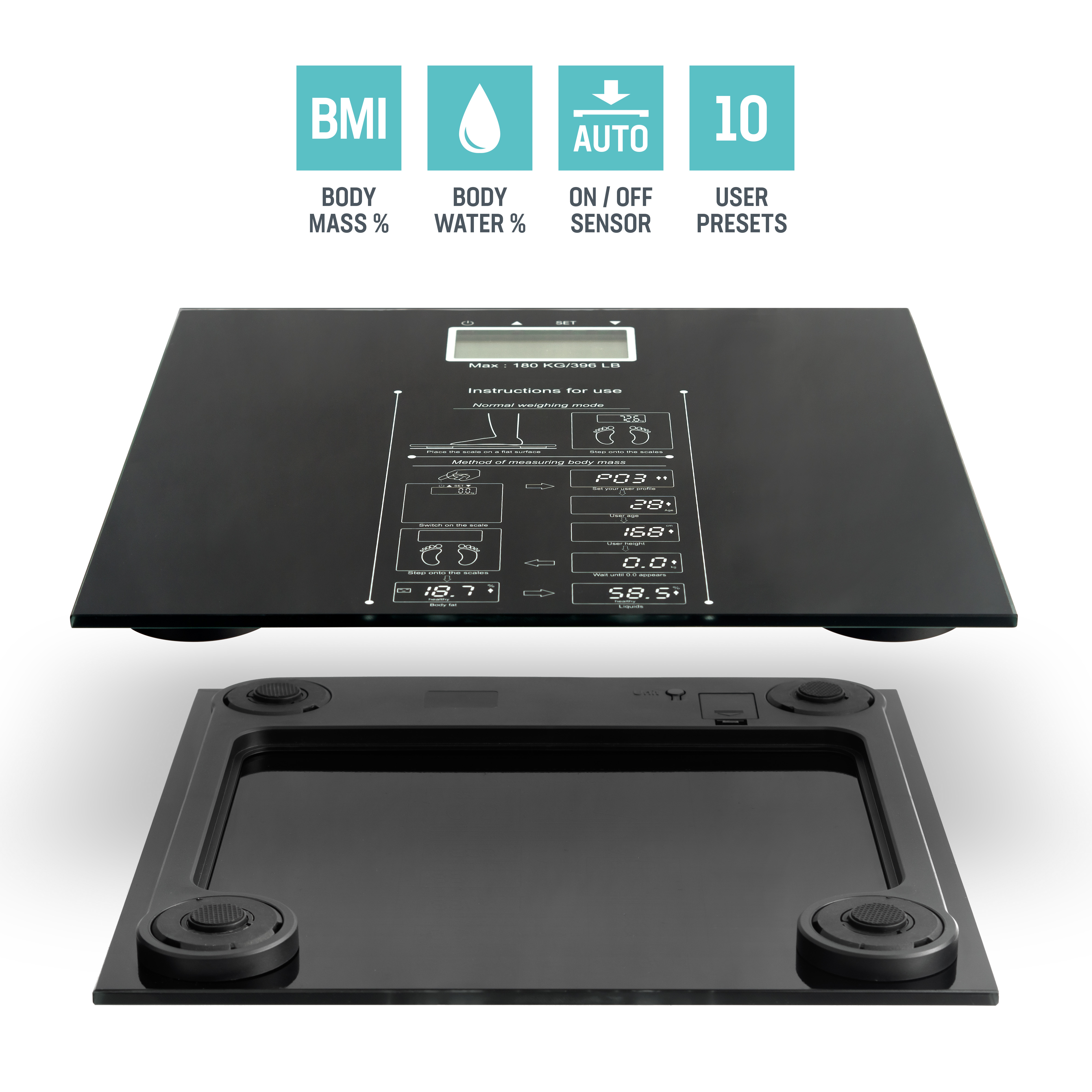 Home, Furniture & DIY DIGITAL BODY WEIGHT LOSS FAT ANALYSER SCALES BMI