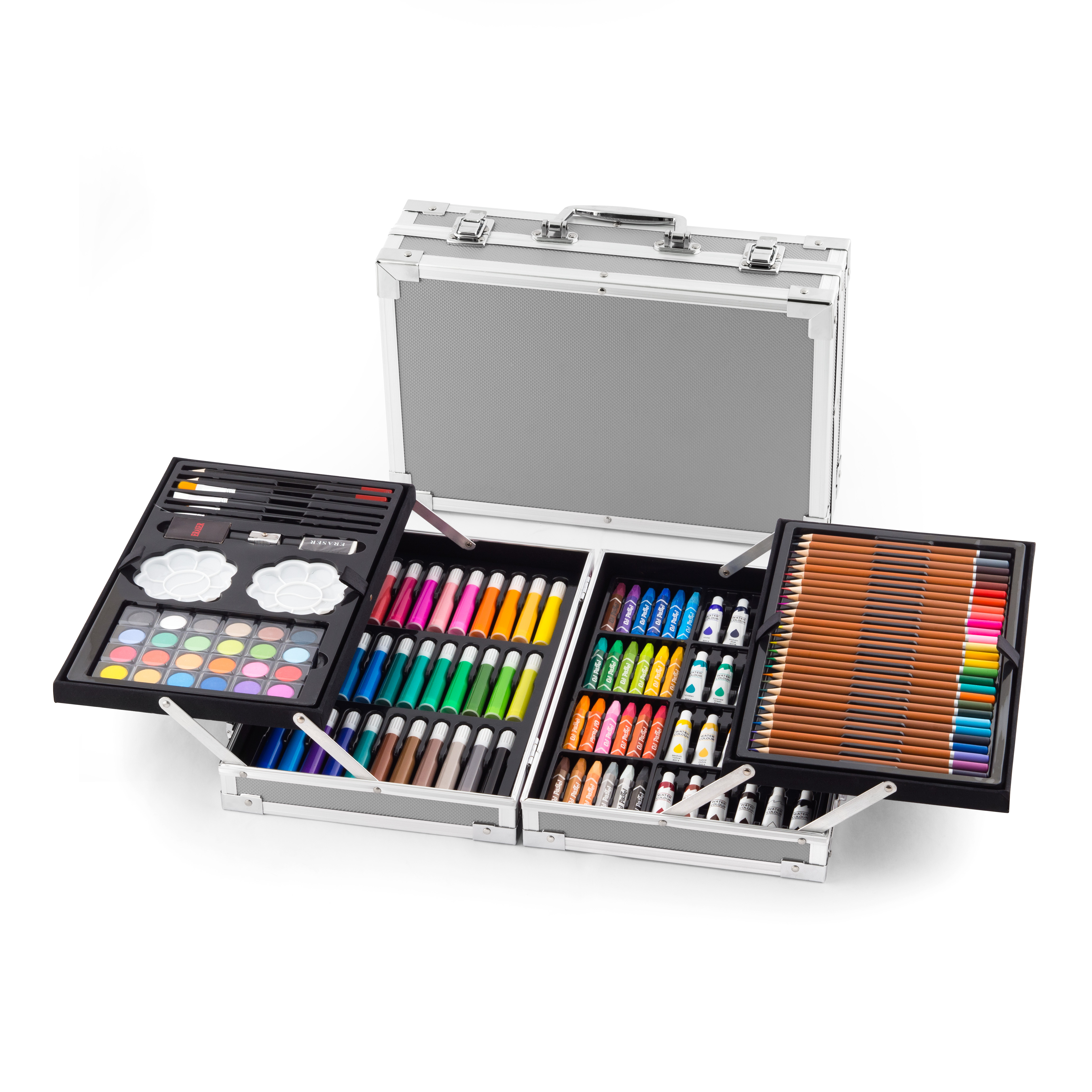 145 Pcs Oil Pastel Color Pencil Crayon Watercolor Pen Eraser Sharpener Art  Set Drawing Kit