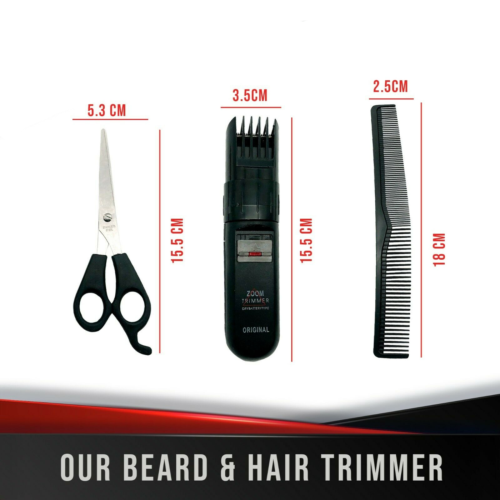 Hair and Beard Grooming Cutting Kit Trimmer Scissors ...