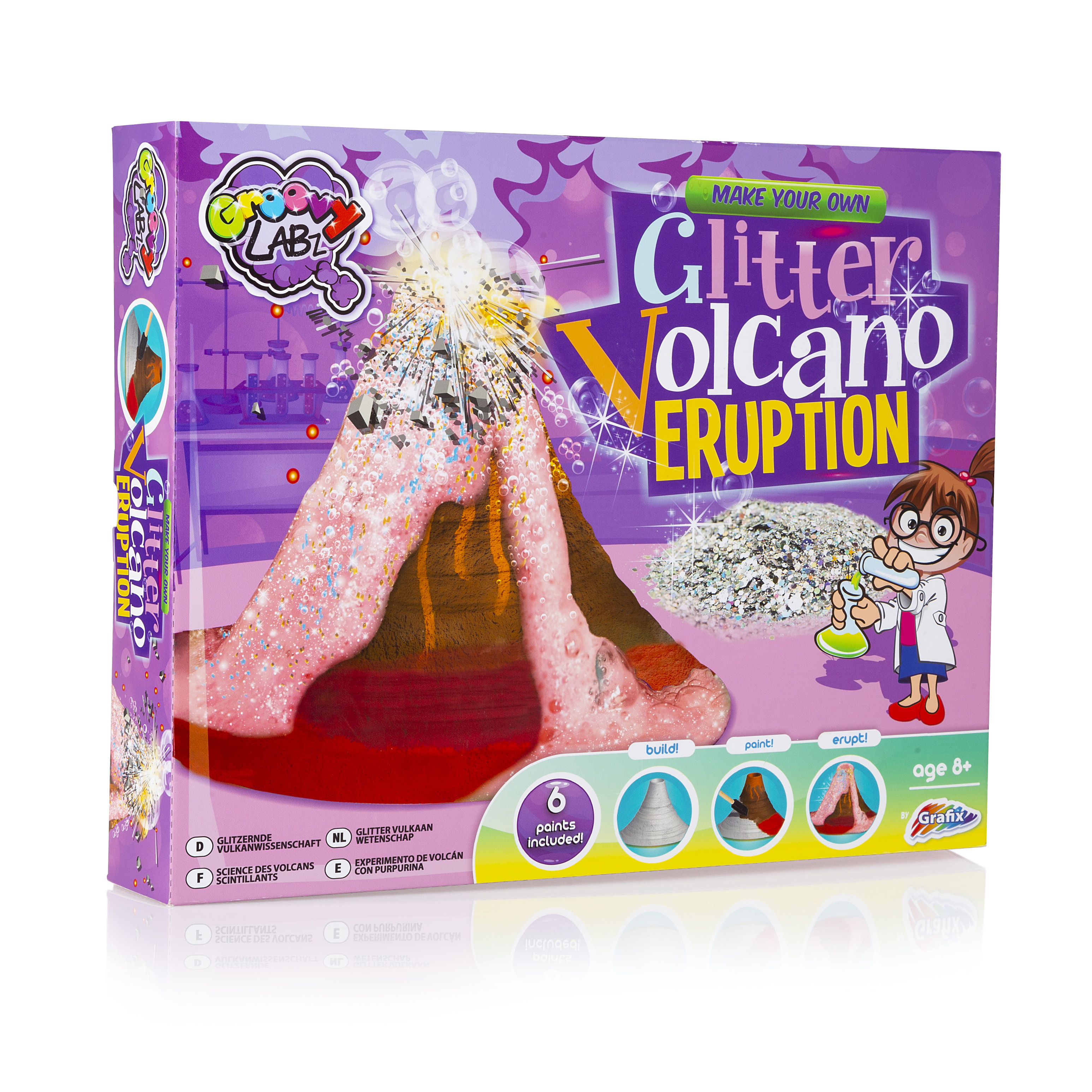 Make Your Own DIY Glitter Volcano Eruption Playing Kit Educational