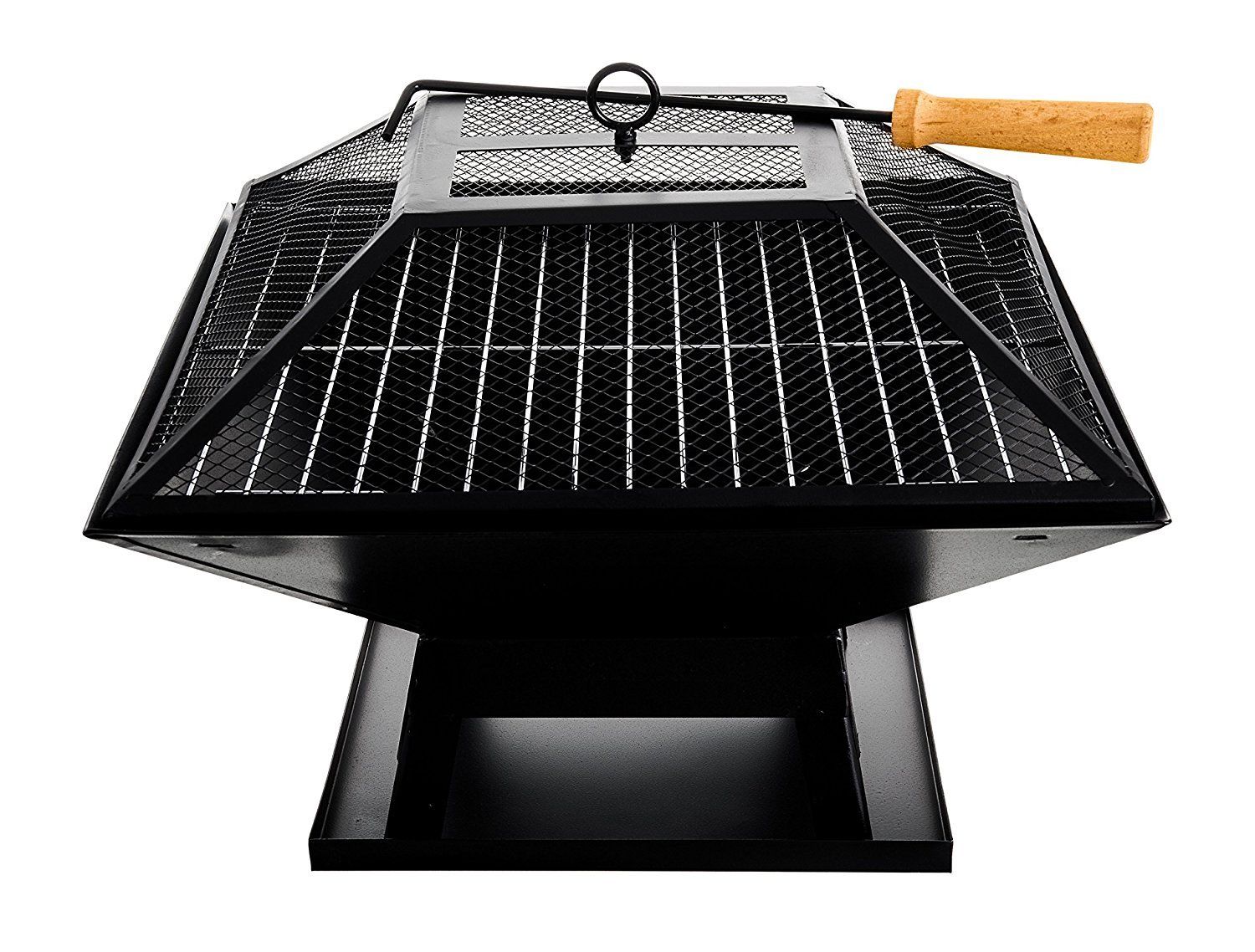 SQUARE FIRE PIT BBQ grill da giardino buca per il fuoco ...