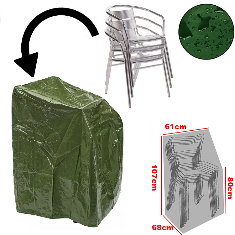 Waterproof Garden Stacking Chair Cover Outdoor Heavy Duty for Wood