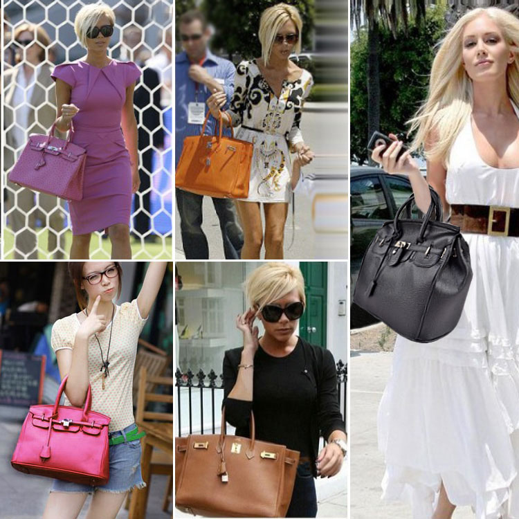 Hollywood Posh Design PU Leather Satchels Ladies Tote Boston Purse Bag ...