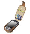 ViVo Tan Leather Case for O2 XDA IIs / T-Mobile MDA III / Orange SPV M2000 / Qtek 9090